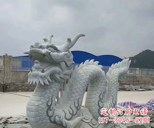 武汉大理石生肖龙景观石雕