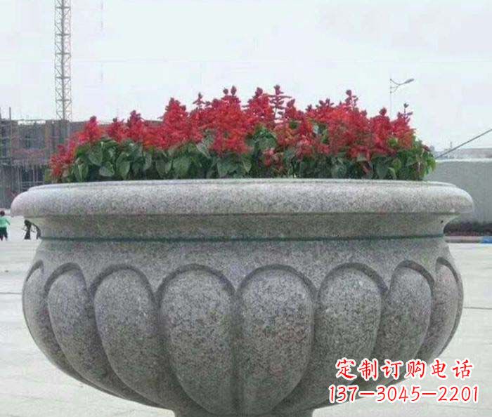 武汉精美大理石花盆雕塑