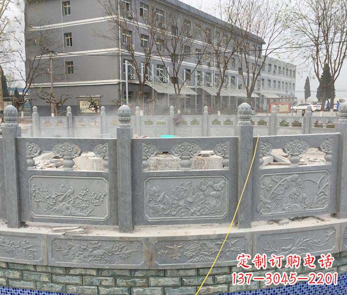 武汉公园景观大理石栏板雕塑