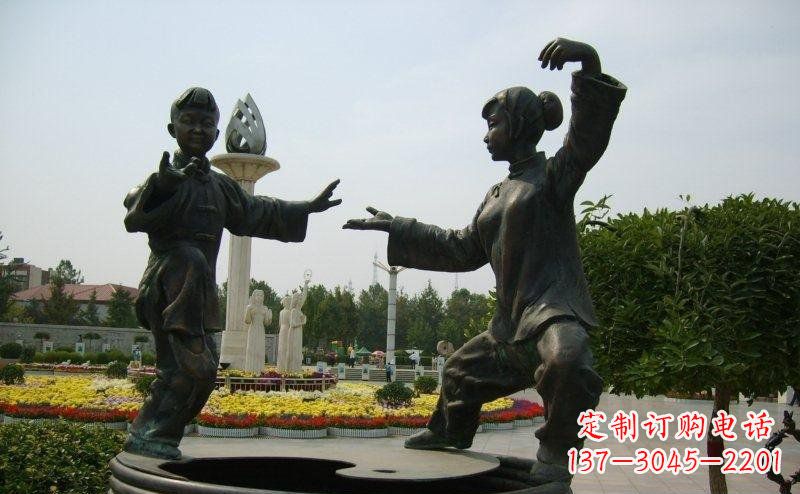 武汉艺术精灵传统太极拳铜雕
