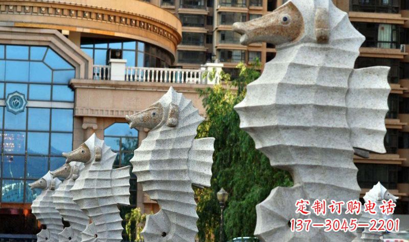 武汉艺术级小区喷水马雕塑