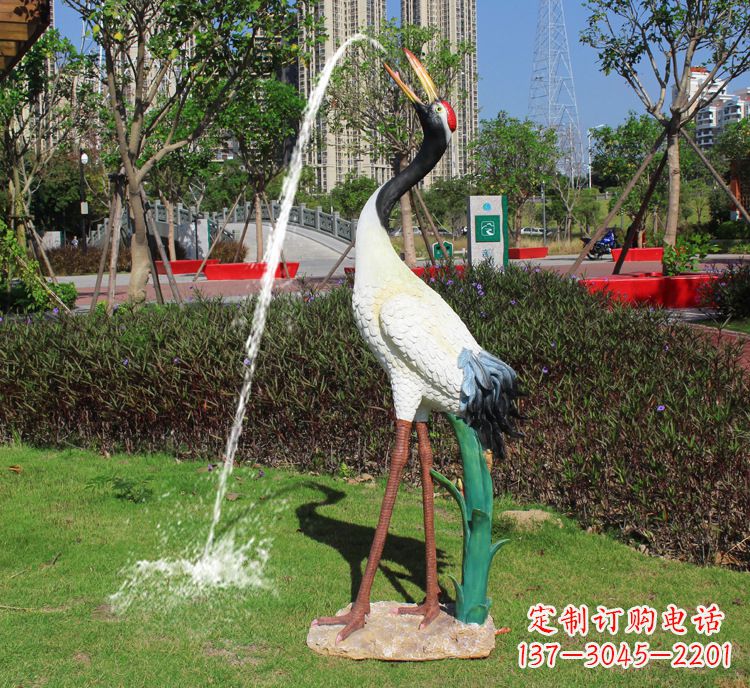 武汉精美雕塑仿真仙鹤动物雕塑