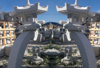 武汉精美大理石镂空石灯雕塑