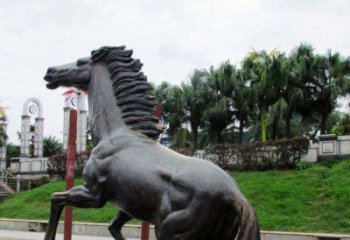 武汉中领雕塑：打造公园马动物铜雕