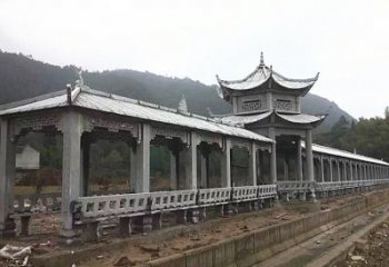 武汉中领雕塑定制精美的公园石雕亭子长廊