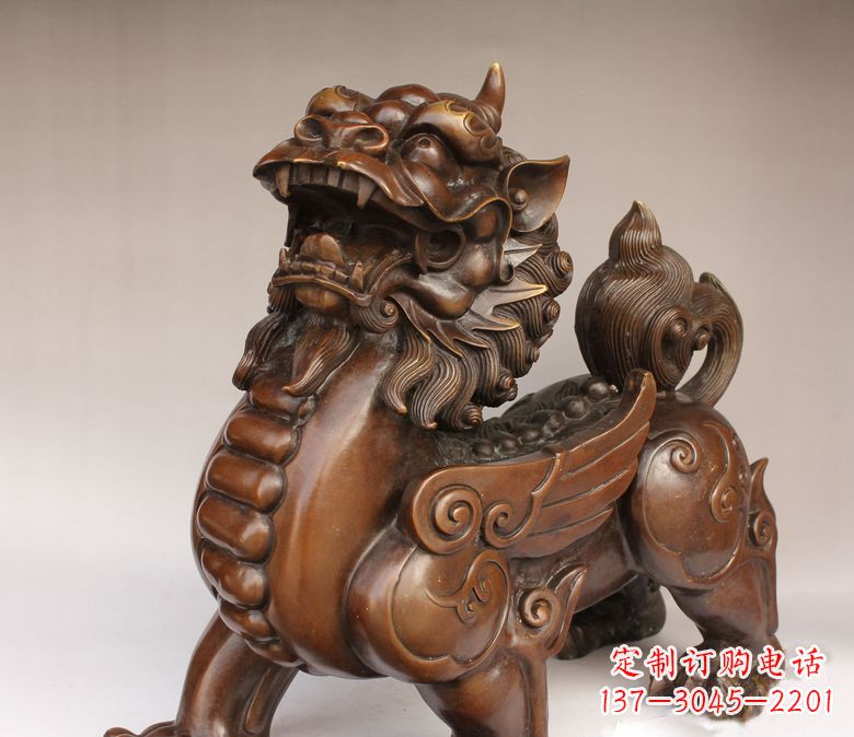 武汉古代神兽貔貅铜雕