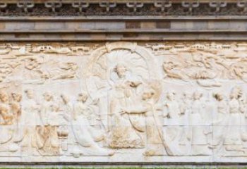 武汉中领雕塑：古代人物石浮雕影壁