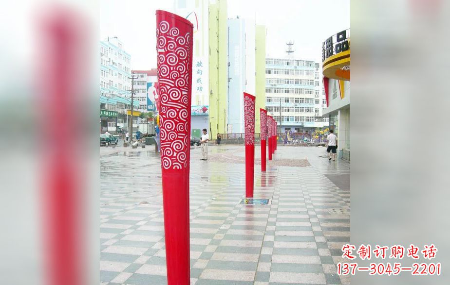 武汉广场不锈钢火炬雕塑