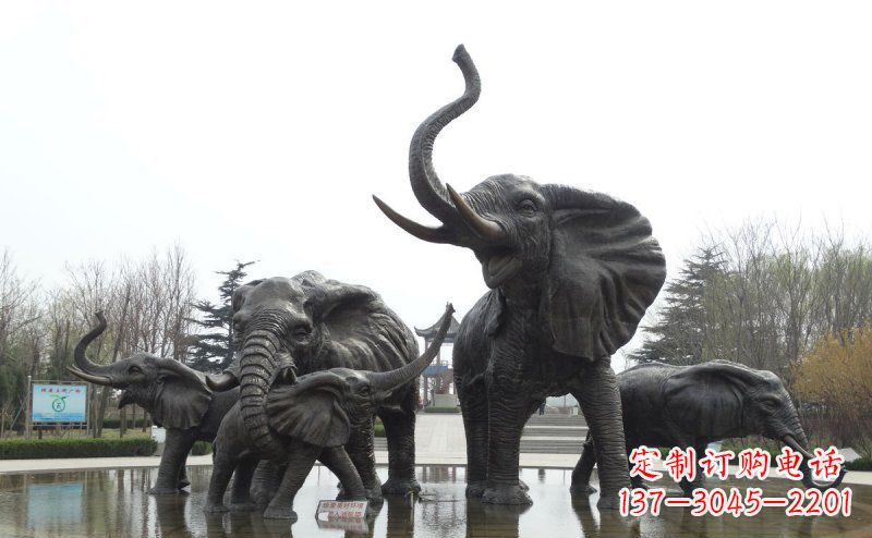 武汉大象玻璃钢雕塑,艺术定制精品