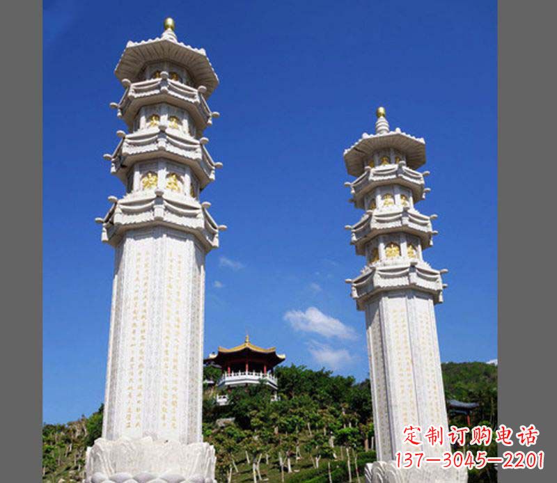 武汉广场景观大理石宝塔石雕
