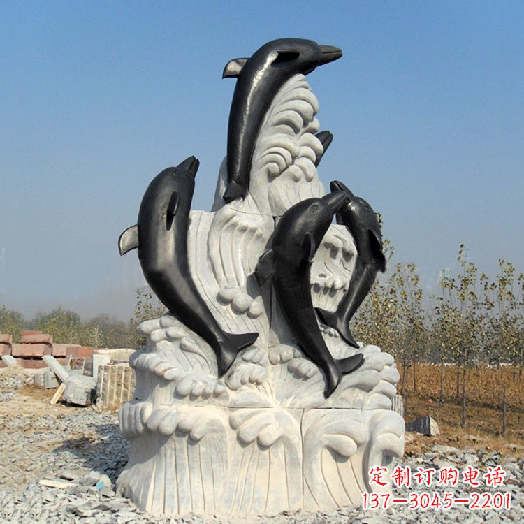 武汉中领雕塑公司推出一款新的艺术品——海豚石…