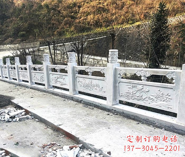 武汉景区大理石栏杆石雕 (2)