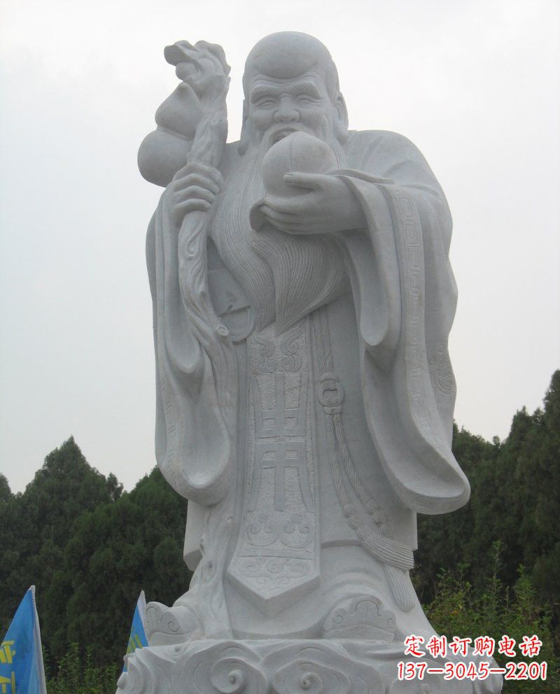 武汉大理石老寿星雕塑，重现传统文化的美好