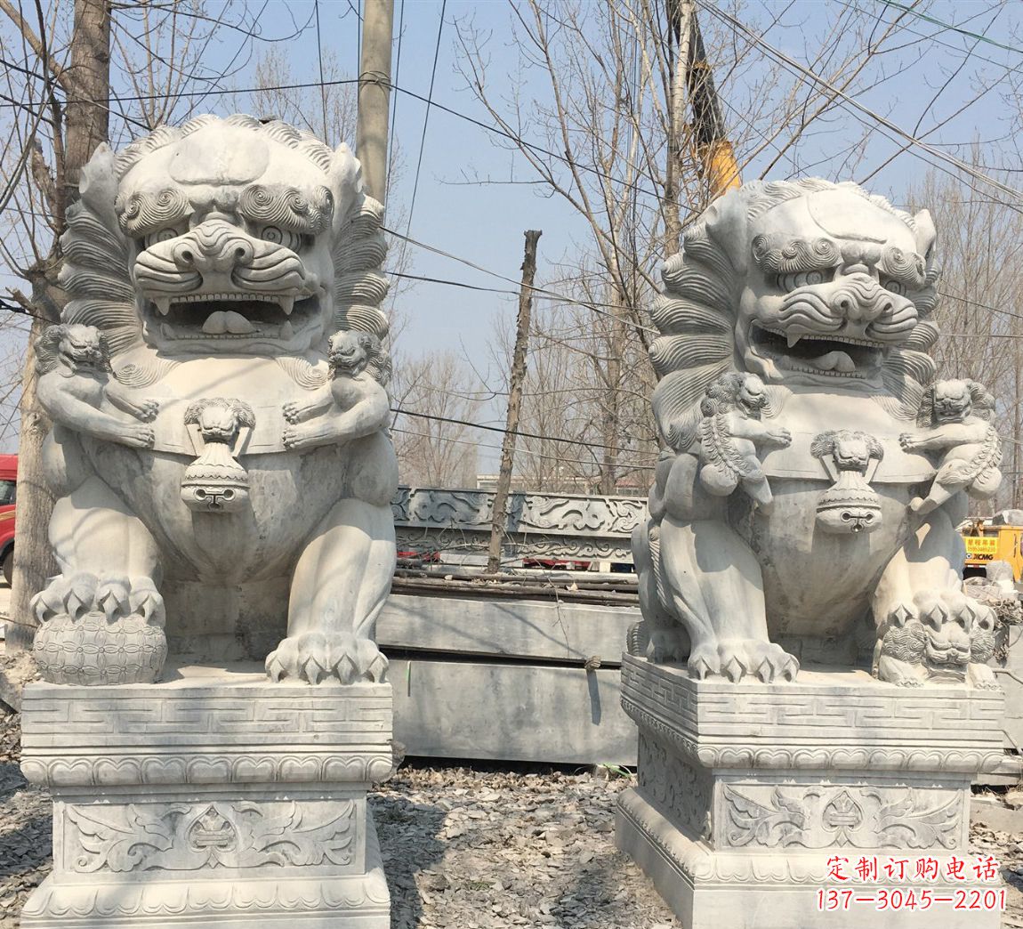 武汉中领雕塑让狮子石雕神圣而庄严