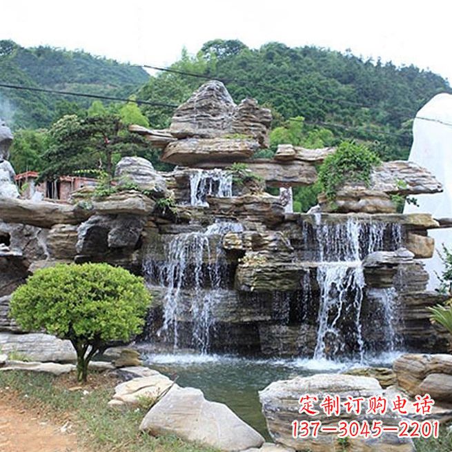 武汉景区奇石流水假山