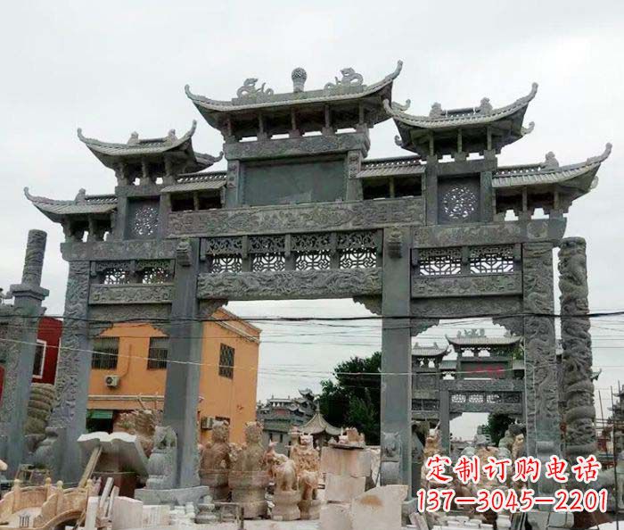 武汉石雕牌坊，精致雕塑让你完美点缀