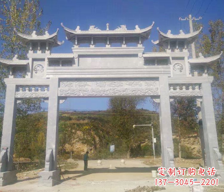武汉中领雕塑:精雕制作仿古石牌坊石雕
