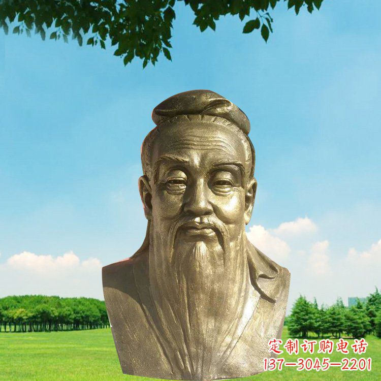 武汉孔子头像铜雕,欣赏中国文化传统精髓