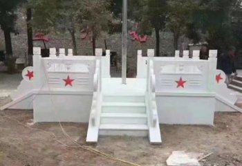 武汉高贵典雅的汉白玉升旗台石雕