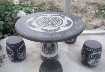 武汉艺术化的室外石桌凳雕塑