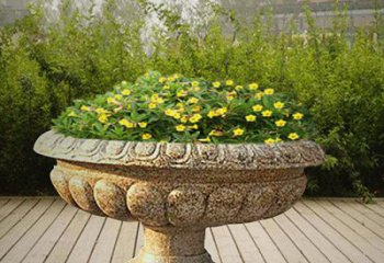 武汉花岗岩园林石花盆雕塑