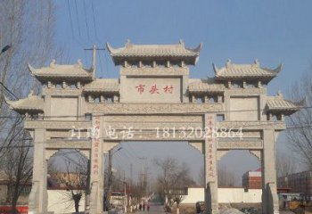 武汉景区三门七楼石雕牌坊——精美绝伦的牌坊雕塑