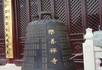 武汉精致优雅的乐善禅寺铜钟