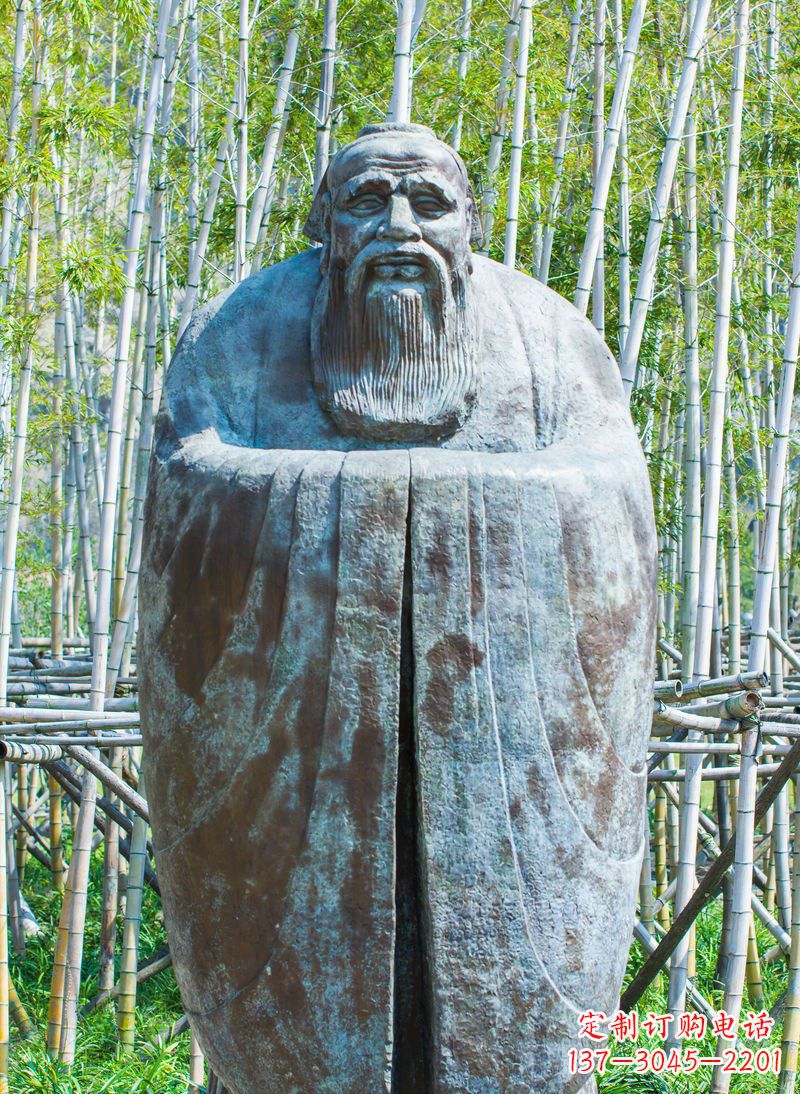 武汉青铜孔子人像雕塑，真实还原历史智慧精神