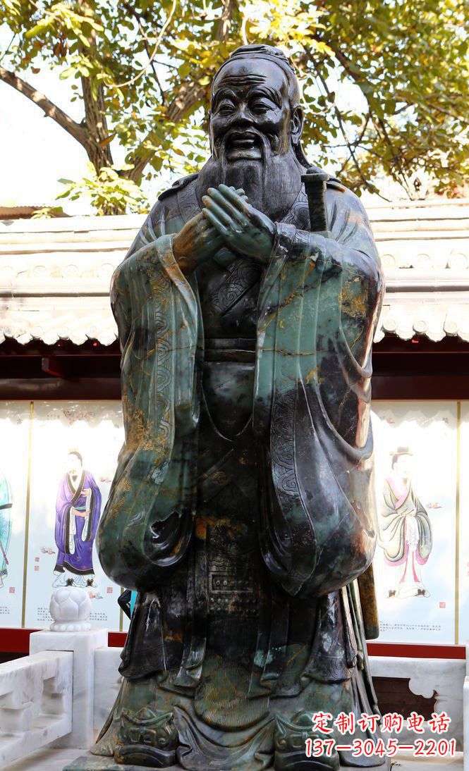 武汉青铜孔子行教像，把智慧和精神传承