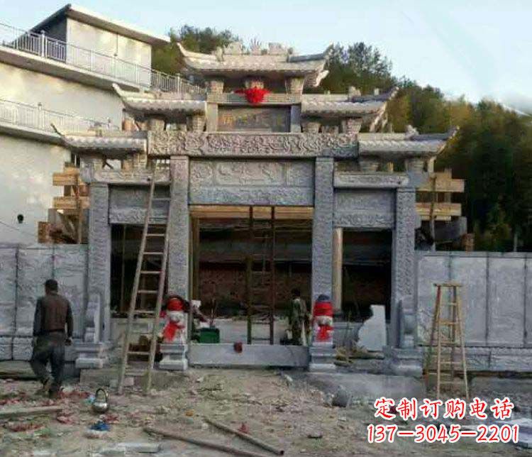 武汉三门仿古牌坊石雕