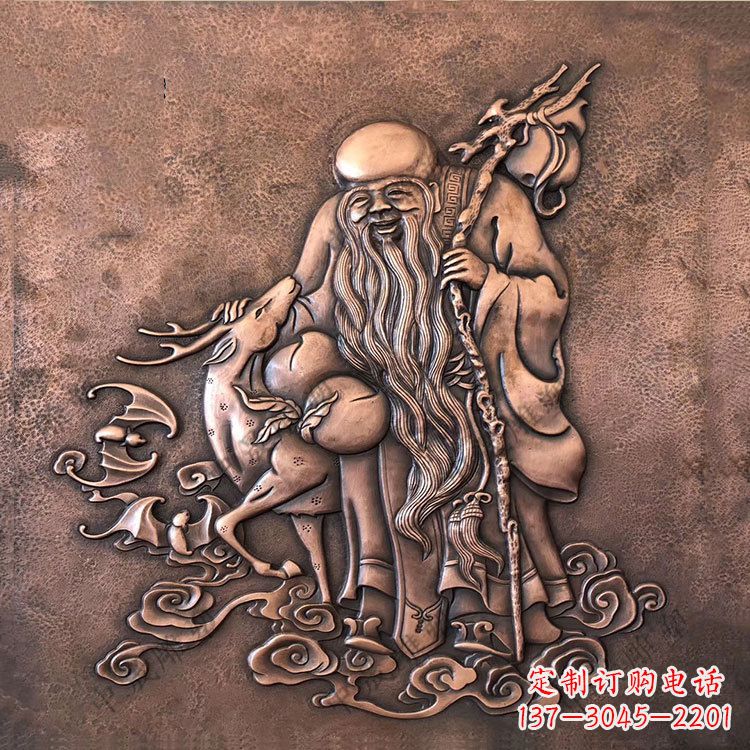武汉追求长寿的崇高象征——紫铜老寿星雕塑
