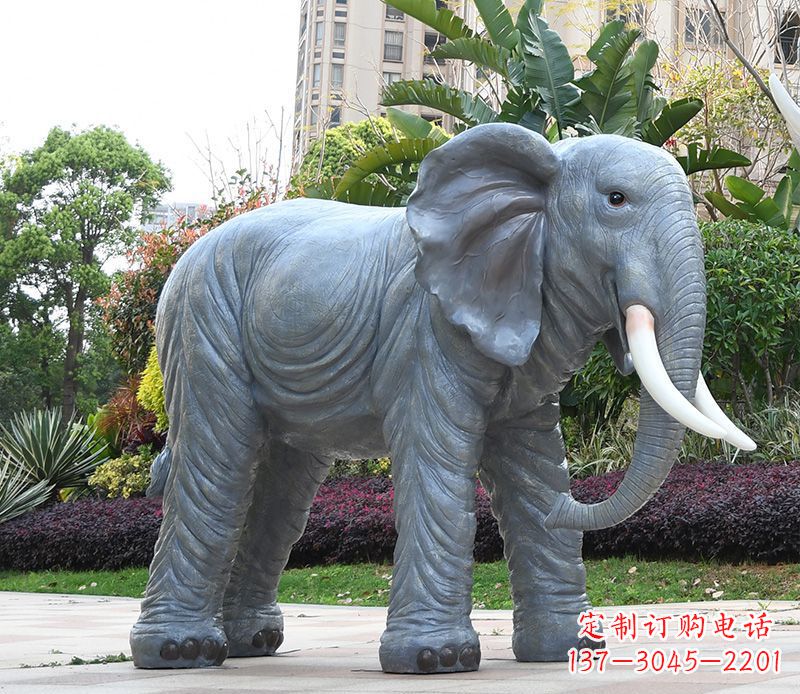 武汉石雕小区动物大象