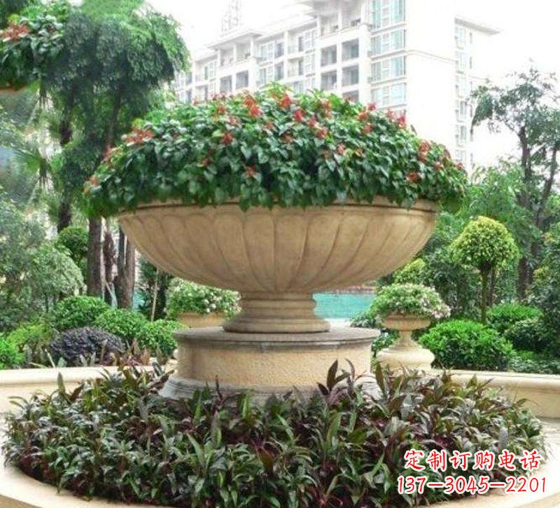 武汉石雕小区花盆