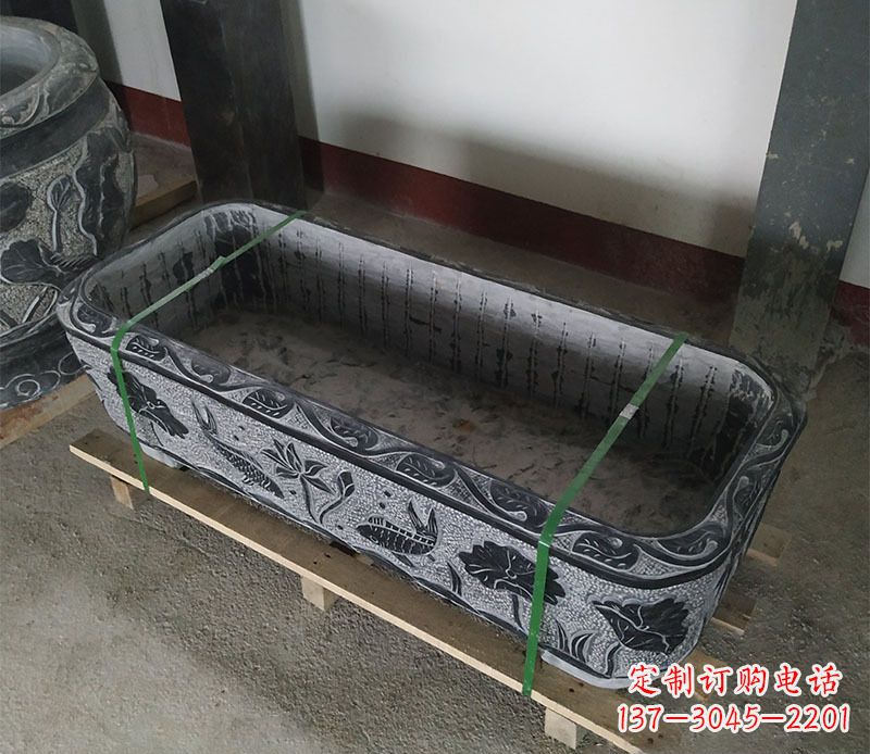 武汉石浮雕鱼缸仿古鱼缸石雕