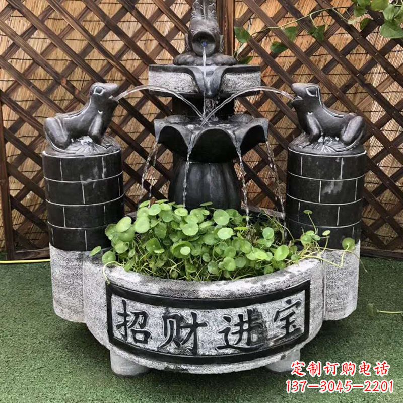 武汉双层喷泉石雕