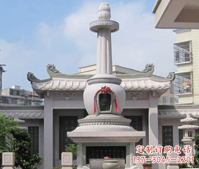 武汉寺庙景观舍利塔石雕 (4)