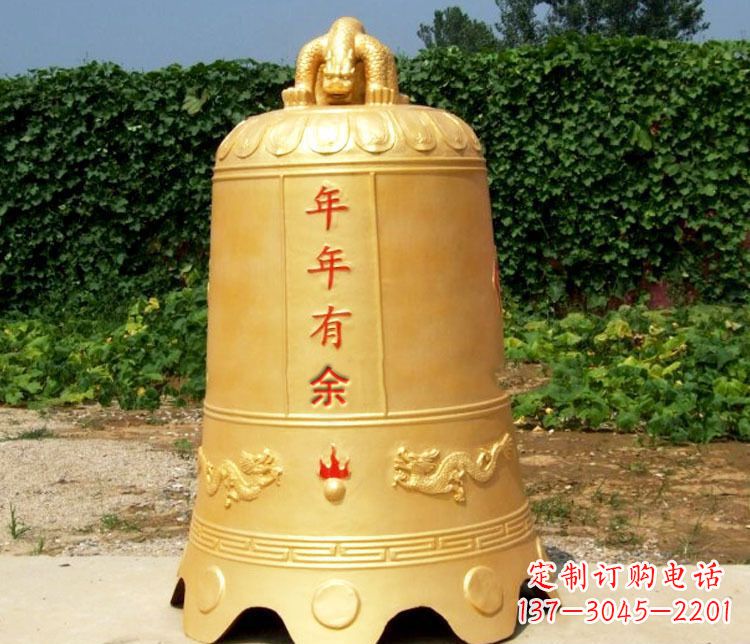 武汉寺庙铜钟雕塑 (2)