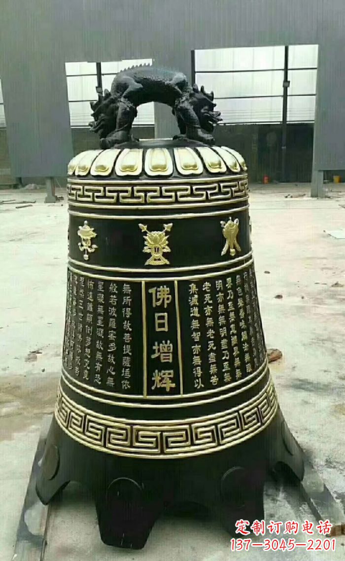 武汉寺庙铜钟雕塑 (6)