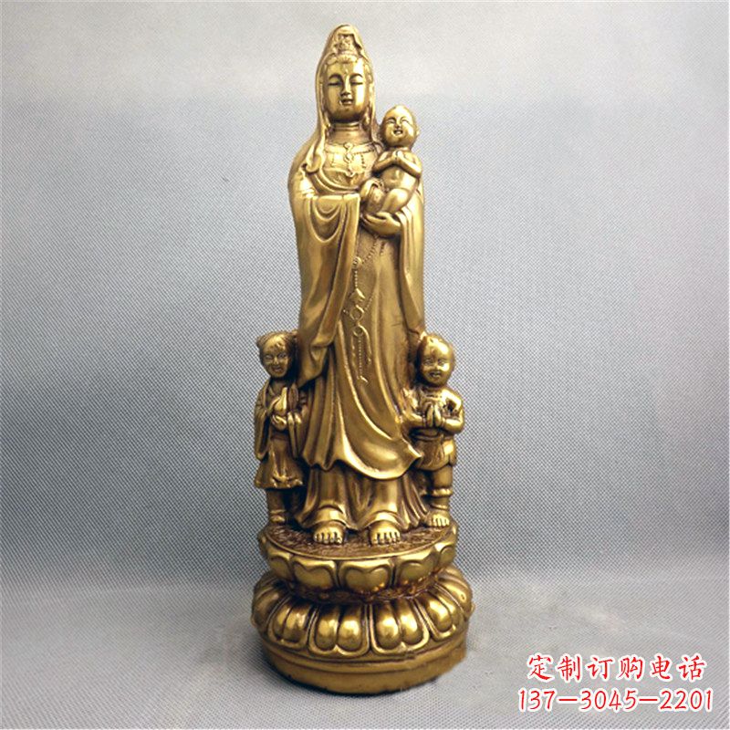 武汉送子观音纯铜雕塑