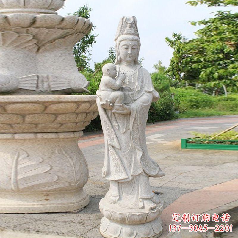 武汉送子观音汉白玉石雕