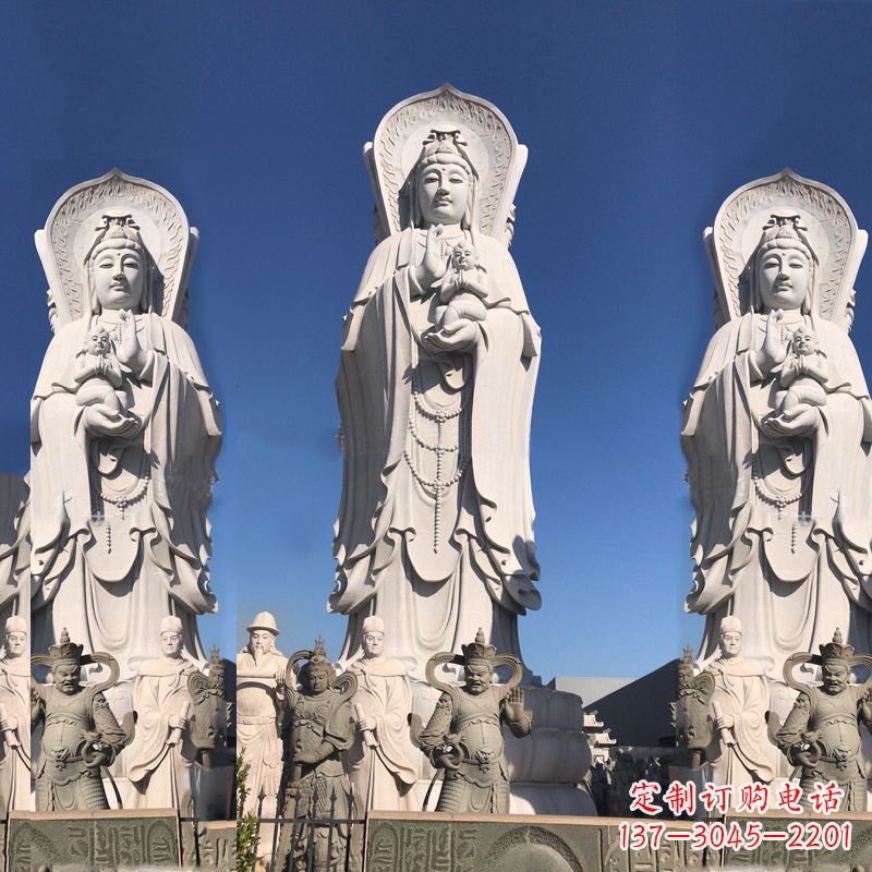 武汉送子观音大型石雕塑