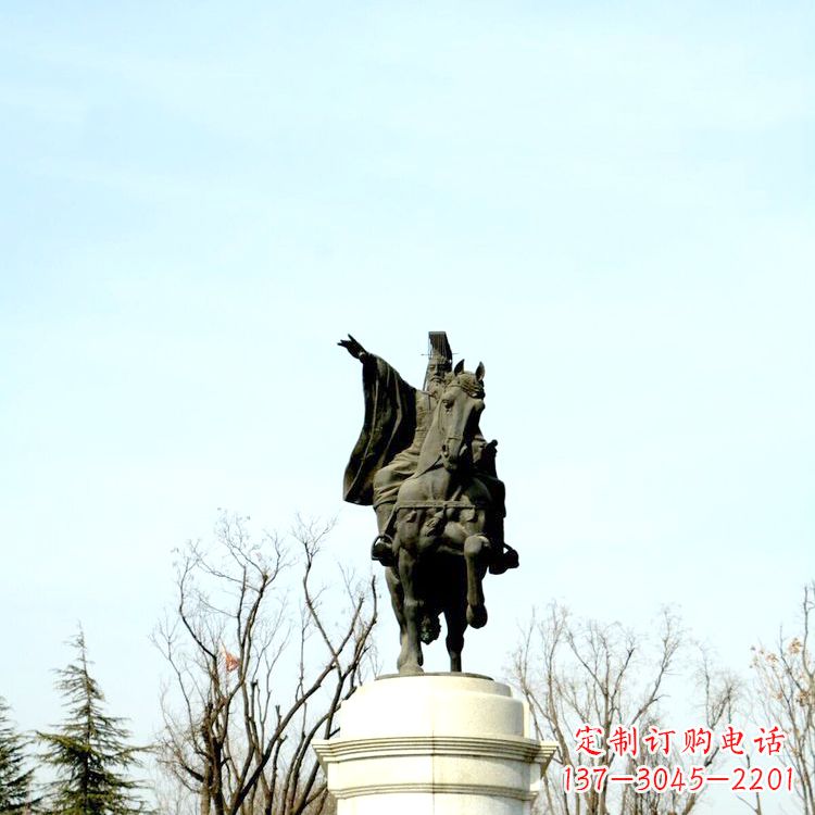 武汉隋文帝杨坚铜雕塑像