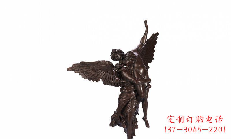 武汉天使玻璃钢仿铜人物雕塑