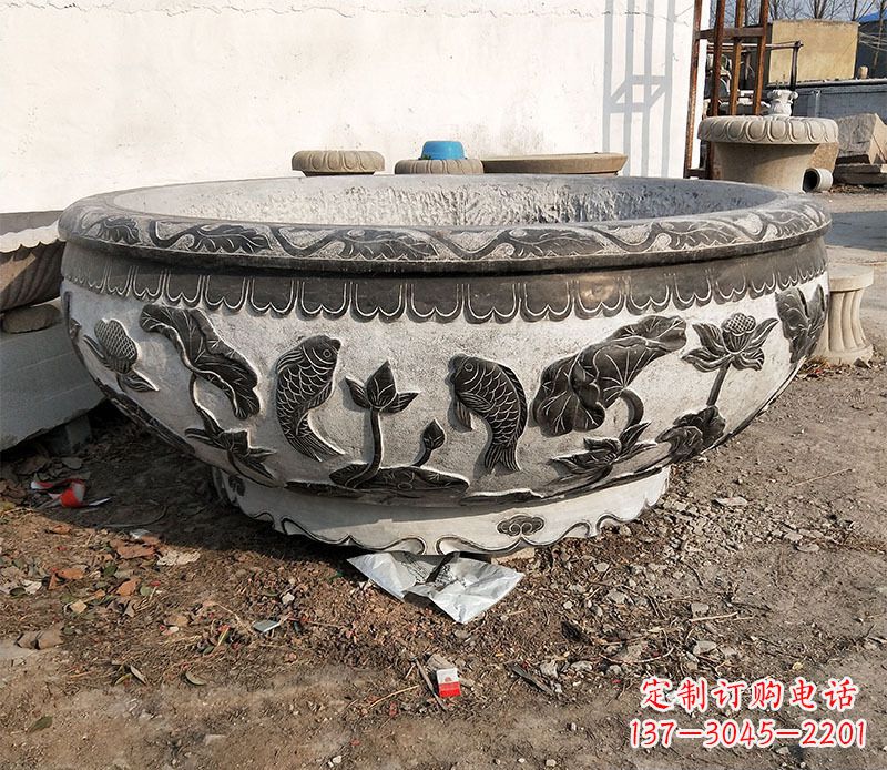 武汉庭院水缸景观石雕