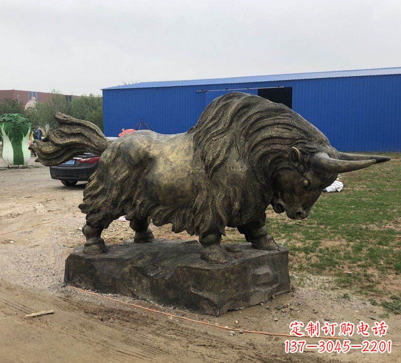 武汉铜雕奔牛雕塑