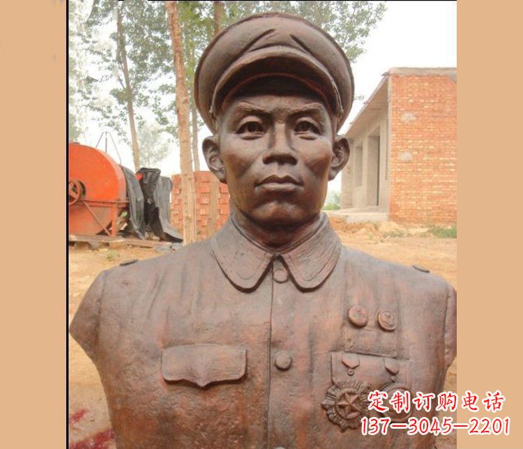 武汉铜雕广场军人胸像雕塑