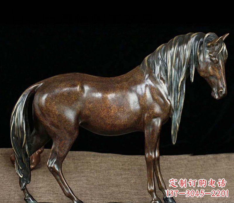 武汉铜雕马公园动物摆件