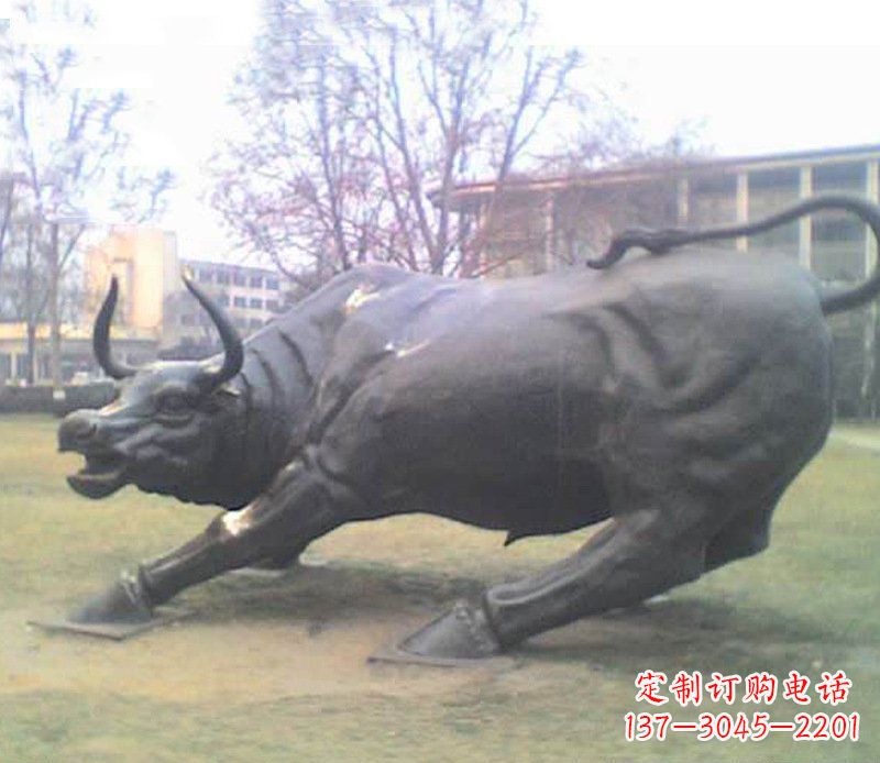 武汉铜雕牛广场动物景观摆件 (2)