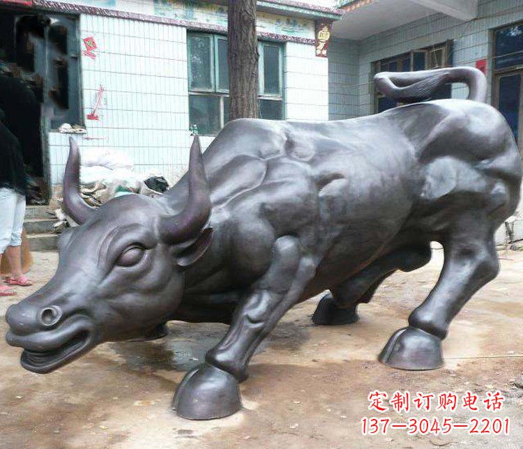 武汉铜雕牛广场动物景观摆件 (3)