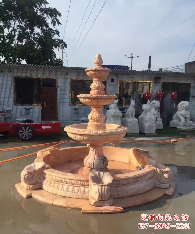 武汉晚霞红欧式流水喷泉
